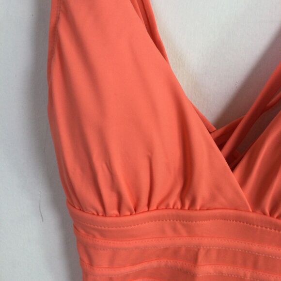 La Blanca Womens Multi-Strap Cross-Back One Piece Swimsuit Orange Size 0 NWT - Picture 7 of 16